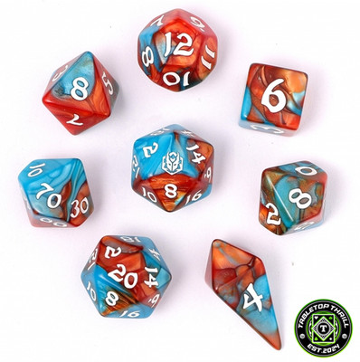 Wyrmforged Rollers 8PCS DND Dice Set ''Bard's Cloak'' for D&D