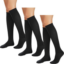 3-Pack Women's Over the Calf Knee High Trouser Socks, Comfortable Everyday Wear
