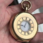 Antique 1920s Half Hunter RECORD Pocket Watch With Gold Filled Case (Z124)