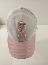 1 Cap Breast Cancer Awareness Pink White Strapback Hat Cap Premium Headwear