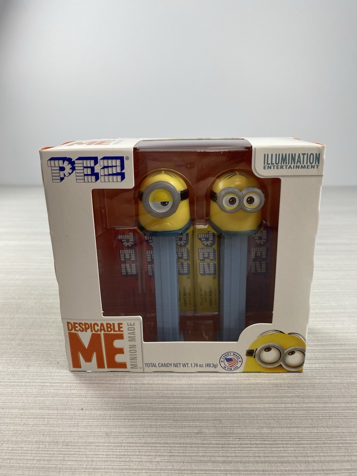Minion Pez Dispenser Despicable Me Plastic Pair Set 2 Raspberry Cherry Candy