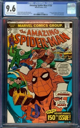 Amazing Spider-Man #150 CGC 9.6 C/OW Marvel 1975 vs. Lizard Kingpin