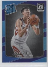 2017-18 Panini Donruss Optic Rated Rookie Purple Prizm Zhou Qi #151 d1m