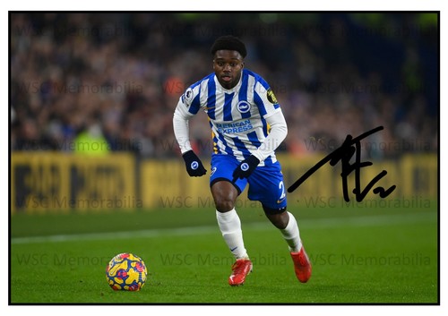 11092. Tariq Lamptey Signed Pictures (A4 Prints) Brighton Chelsea Ghana etc.