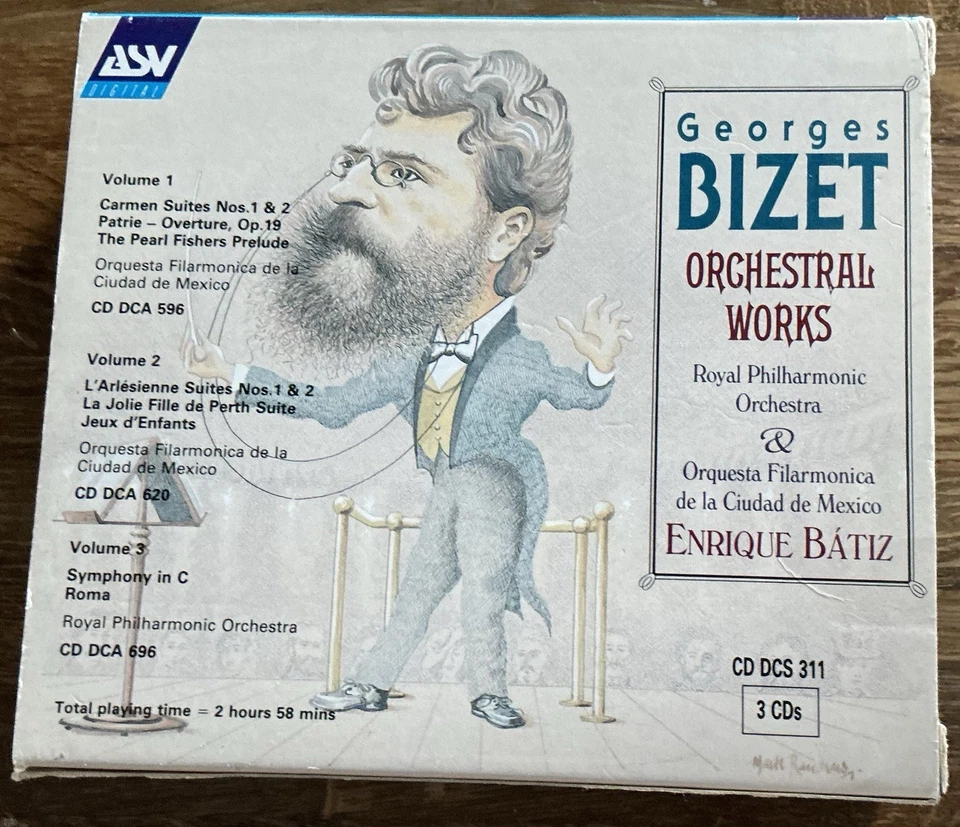 Bizet: Orchestral Works: Enrique Bátiz:  RPO,  Mexico City Phil.  ASV 3 CD Set - Image 2 of 4