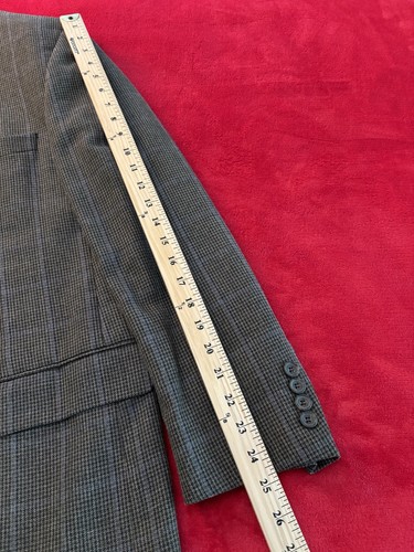 Hickey-Freeman 48R Year-Round Wool/Silk 2-button Sport Coat Fine Checks EUC - Picture 9 of 15