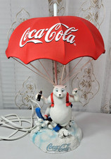 LAMPE OURS POLAIRE DE SKI PARACHUTE COCA-COLA TESTÉE FONCTIONNE