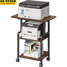 Printer Cart W/ Large Storage 3 Tier Stand Office Equipment Accessories New