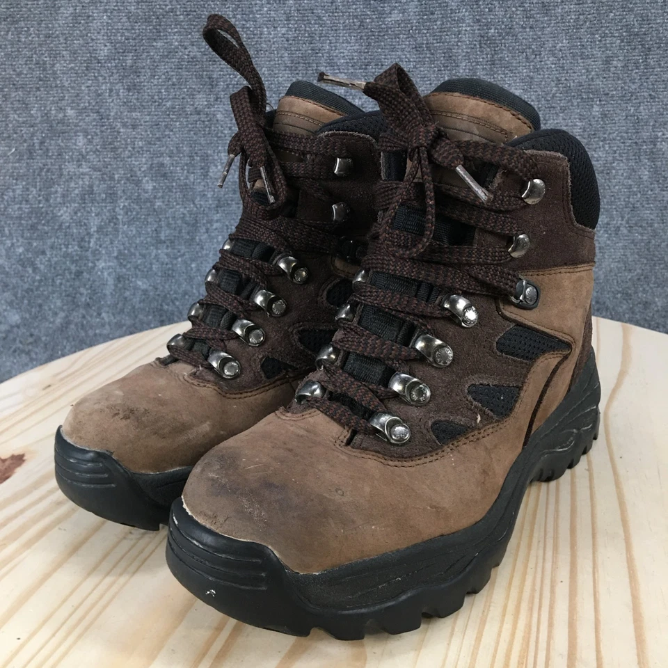 Thom McAn Boots Mens 7.5 Lace Up Hiking Ankle Boot 84660 Brown Suede Leather - Image 3 of 4