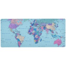 Colored World Map Large Mouse Pad, Gaming Mouse Pad Extended Computer Keyboar...