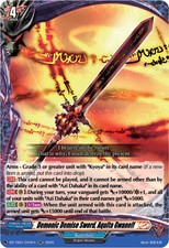 Vanguard TCG card DZ-TB01/044EN RR Demonic Demise Sword, Aulta Gwaneff Future C