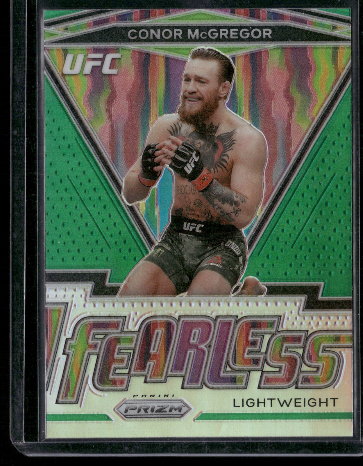 2021 Panini Prizm UFC #1 Conor McGregor Fearless Green Prizms
