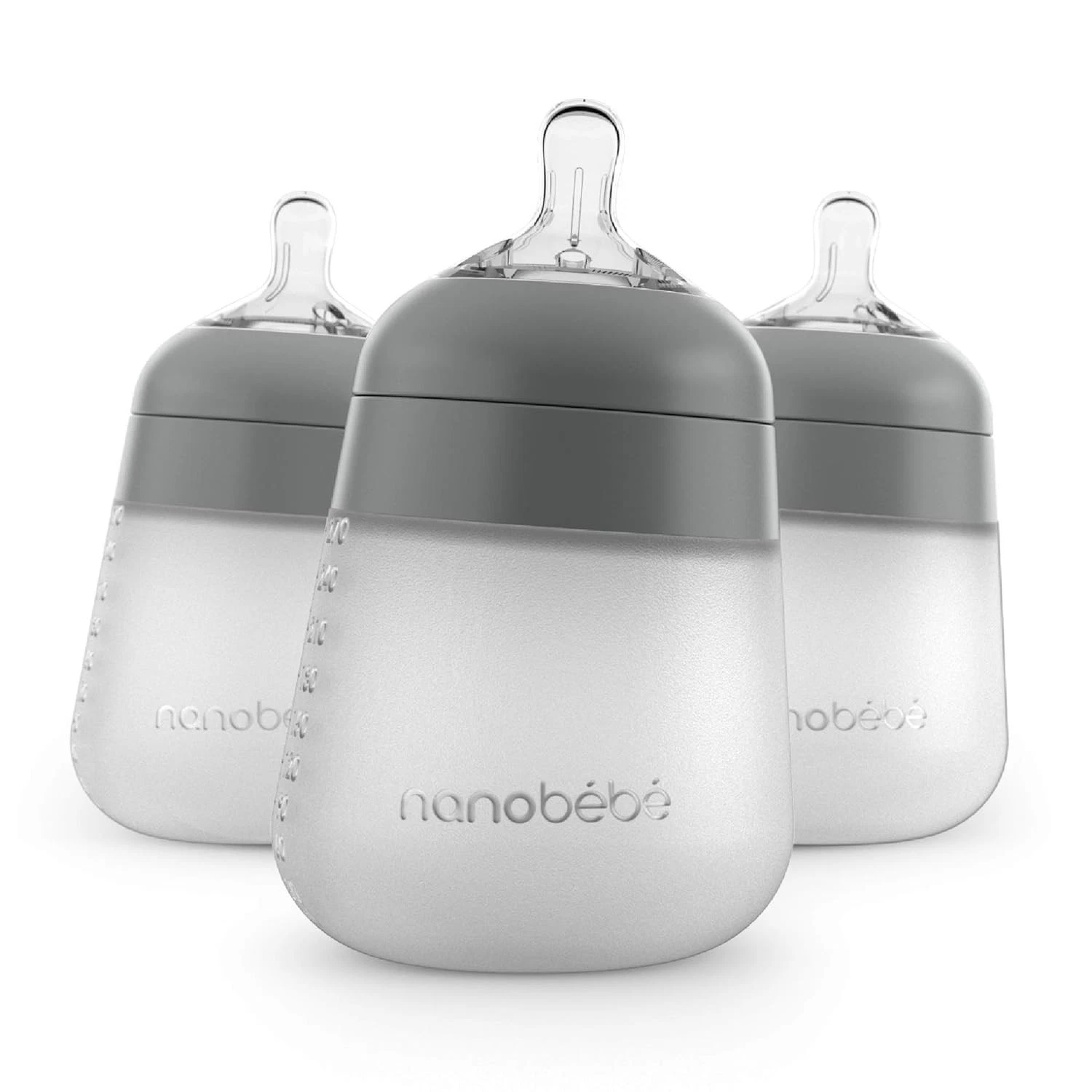 Flexy Silicone Baby Bottle Anti-Colic Non-Collapsible Nipple 9oz 3-Pack Gray
Opens in a new window o
