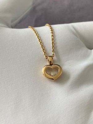 Chopard Happy Diamonds Icons Necklace Pendant 18K Yellow Gold Diamond