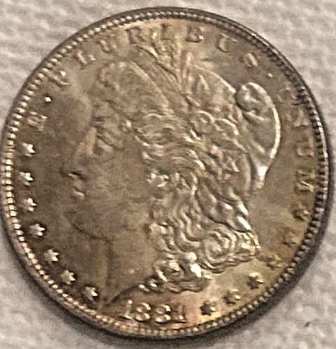 1881 P Morgan AU/BU very nice coin, bright & shiny free shippind Signa tested++