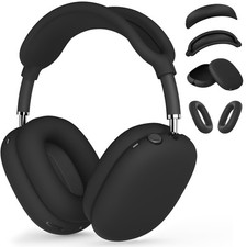 Silicone Case Cover for AirPods Max, Ear Pad Cover/Ear Cups Black-C3