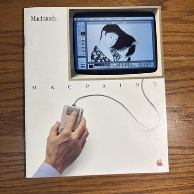 VTG RARE 1984 Macintosh 128K M0001 MacWrite MacPaint BOX Set! 1st