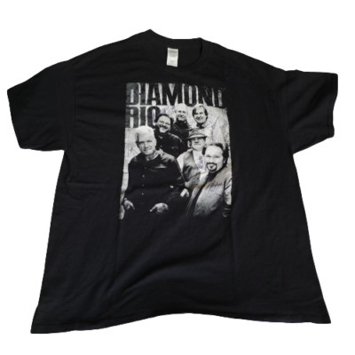 Diamond Rio Autographed Black Concert T-Shirt, 100% Cotton, Size: XL ...