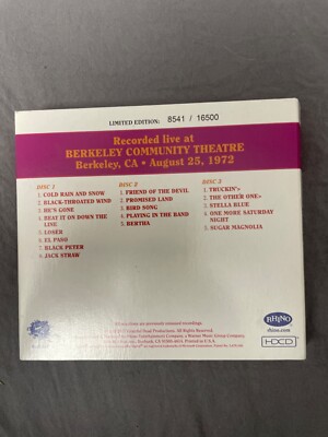 Grateful Dead Dave's Picks 24 Volume Twenty Four Berkeley CA BCT 8