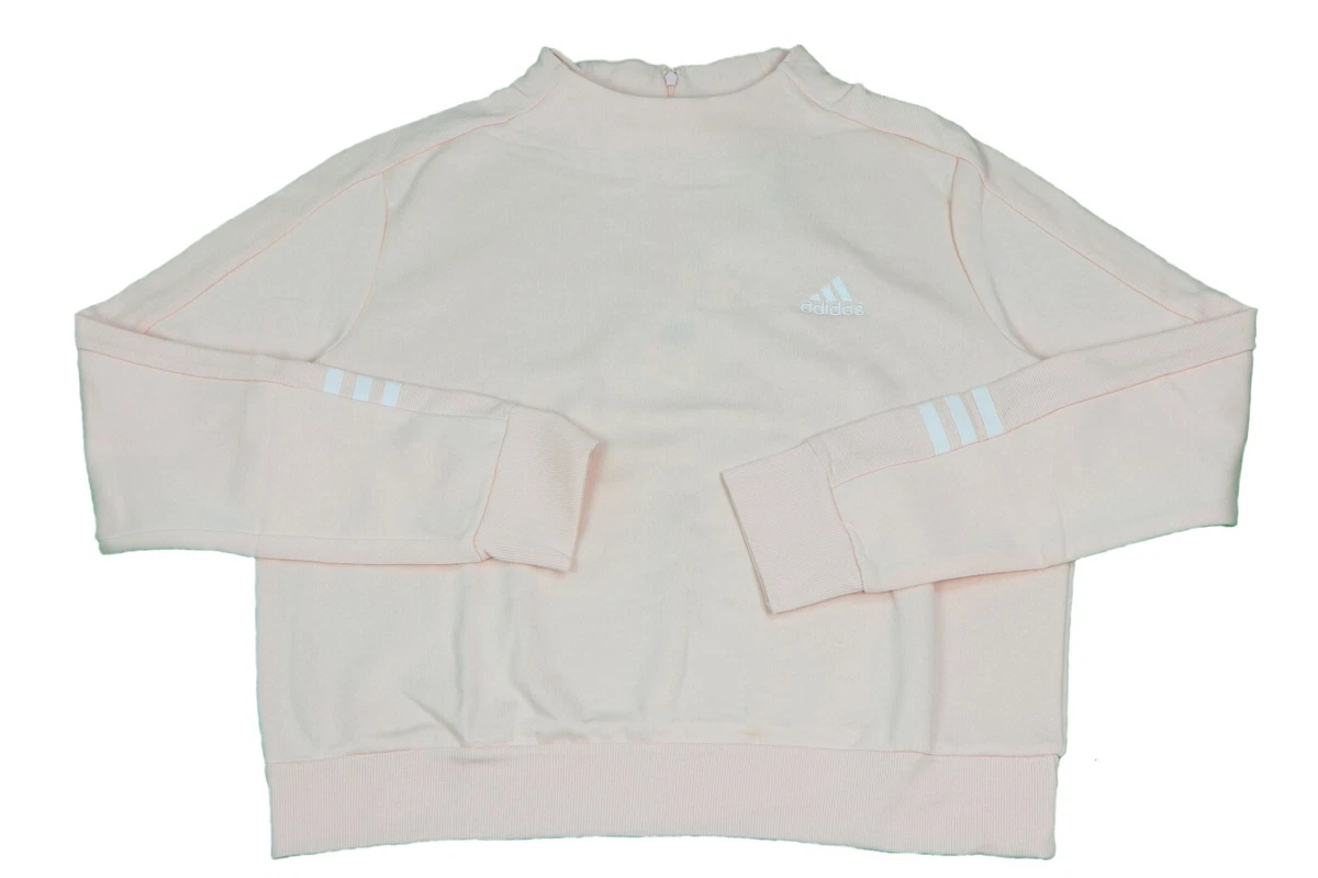 Women s Adidas Essentials Comfort Mock Neck Sweatshirt Pink