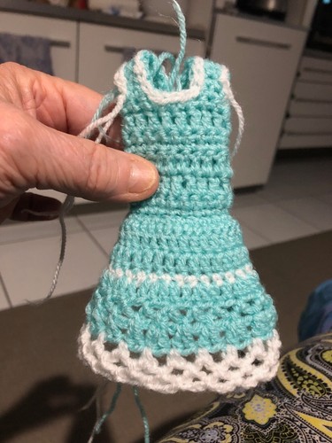 Crochet Pattern (UK or US ) Doll Dress for Barbie or Disney Princess type dolls - Picture 6 of 11