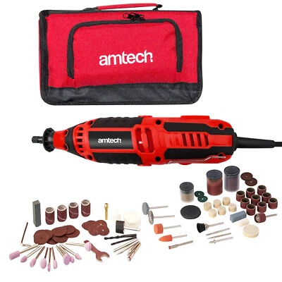 AMTECH - POWERTIME ONLINE 135W Mini Rotary Tool Multi Function Polisher Grinder Engraver + 145 Accessories