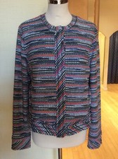 Riani Jacket Size 18 Bnwt Navy Blue Coral Green Pink Rrp £275 Now £96