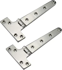 Pair of 316 Stainless Steel Heavy Duty Marine Grade "T" Hinge 8"(L)*4"(W) Cast S