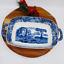 miniature 1 - Spode Blue Italian 11.5&#034; Handled Serving Dish Baker Blue and White Porcelain NEW