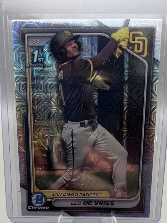 2024 Bowman Chrome Mega 1st Mojo Refractor Leo De Vries San Diego Padres