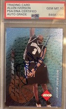 Allen Iverson Autograph #19 1996 Collector's Edge - Rookie Rage PSA 10