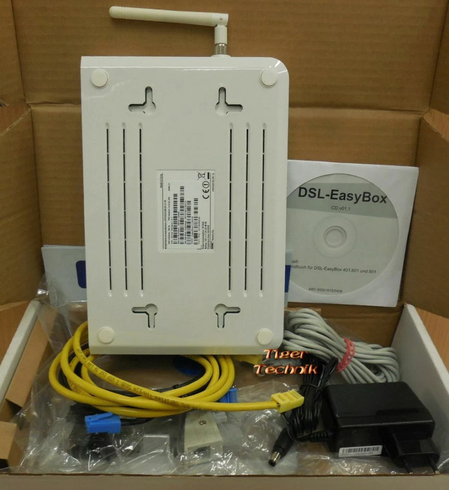 SMC Easy Box A 801 DSL Router ADSL ADSL2+ 3xTAE WLAN ISDN USB 4x LAN* nw545 - Bild 4 von 4