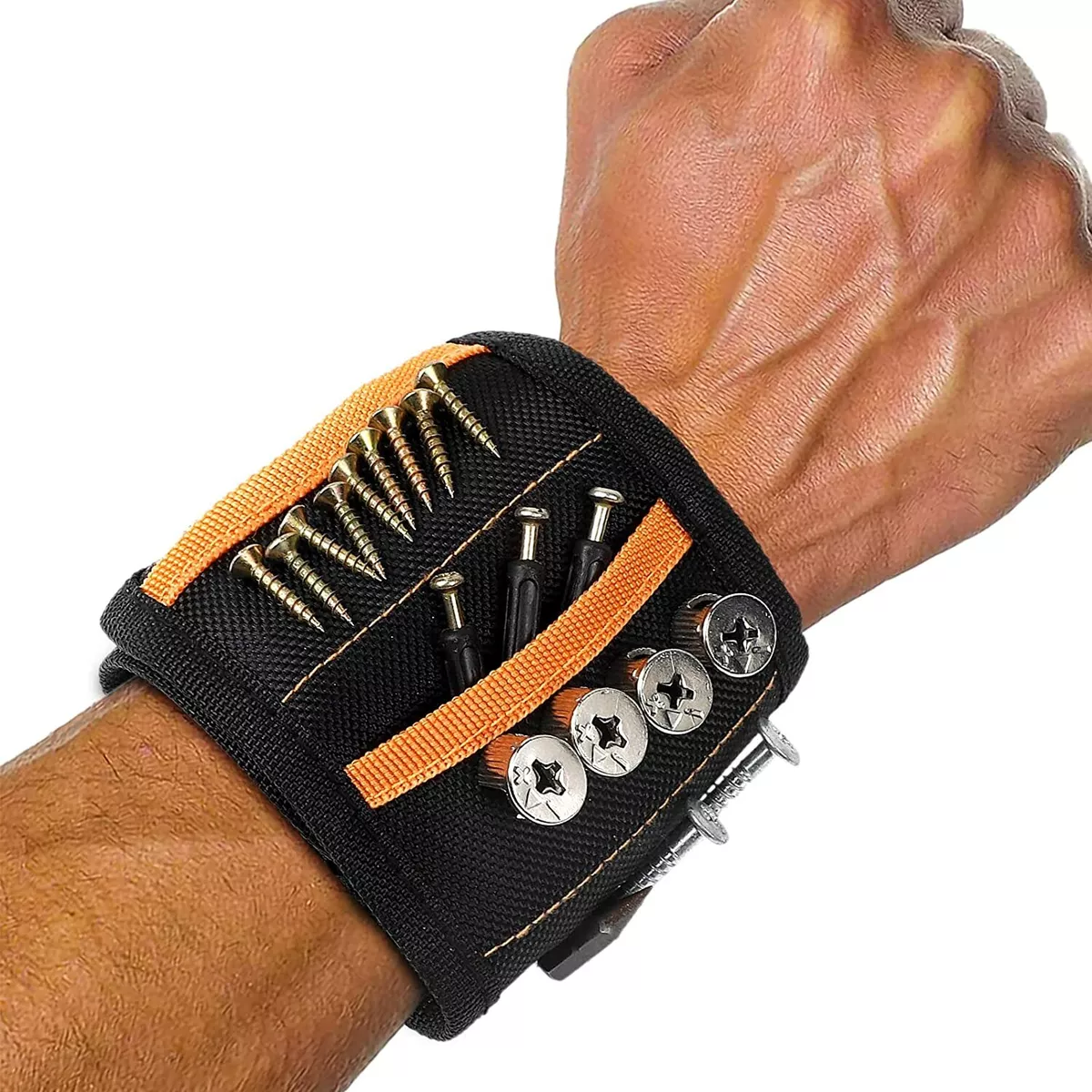 Magnetic Wristband Tool Belt with 15 Strong Magnets for Holder Holding Screws