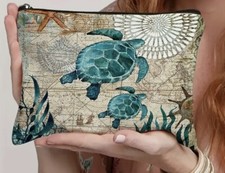 Beautiful Turtle Make Up Cosmetic Storage Bag Beautiful Colours Brand New… 