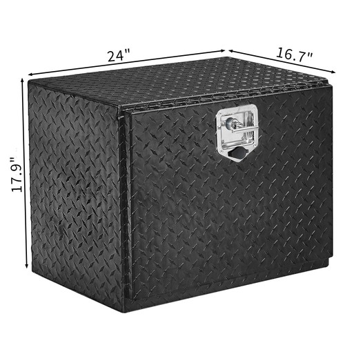 24” Aluminum Truck Tool Box w/ Lock Trailer Pickup Underbody TruckBed Storage - Picture 9 of 9