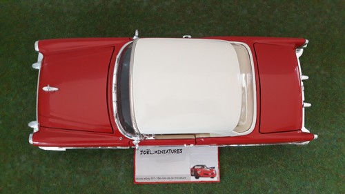 BUICK CENTURY Coupé hard top 1955 rouge toit blanc o 1/18 MIRA voiture miniature - Picture 4 of 8
