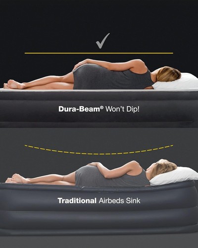 INTEX 64757E Dura-Beam Standard Downy Air Mattress - Fiber-Tech - Twin Size - 10 - Picture 6 of 8