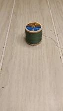 Vtg Coats Super Sheen W/Silicone Thread Green #60 Mercerized Boilfast Wood Spool
