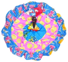 VTG Caribbean Reversible Topsy Turvy Cloth Rag Doll Handmade St Lucia Folk Art