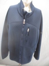 NIKE FIT THERMA Size L Mens Blue Full Zip Stand Collar Pocket Basic Jacket 275