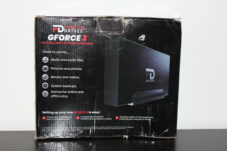 FD 1TB External Hard Drive - USB 3.2 Gen 1-5Gbps - GForce 3 Aluminum - Image 2 of 4