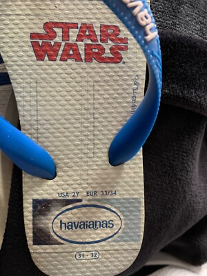kids Star Wars R2-D2 Havaianas size 31/32 uk size 12 UK