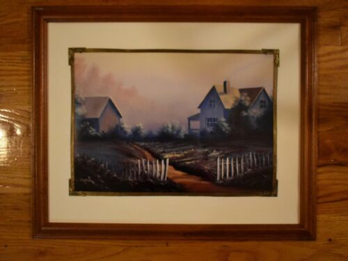 Framed Matted Farm House Limited Edition Art Print Signed and Numbered 7 - Afbeelding 1 van 12