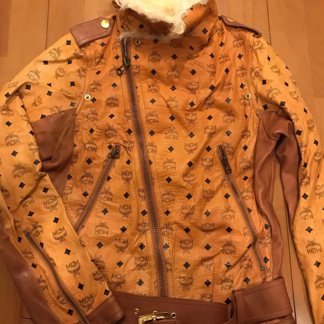 MONCLER Abito Collaborazione Speciale Camp Mcm Giacca Pelle Riders Taglia 44 Uomo