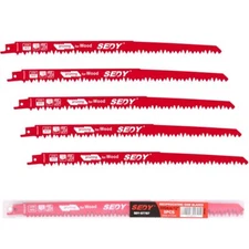 12-Inch Wood Pruning Reciprocating Saw Blades, 5TPI Saw Blades - 5 Pack