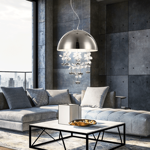 LED sospensione soffitto sospensione lusso fiori luce cristalli soggiorno pranzo big light - Foto 3 di 6
