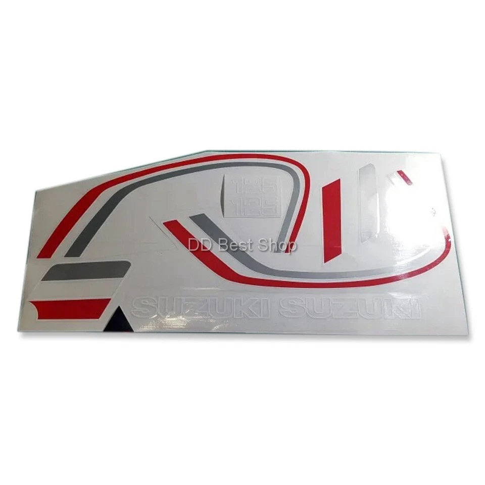 Sticker Emblem Logo L/R For SUZUKI TS125N Pair Side Fuel Tank 125 2-stroke cycle - Image 3 of 4