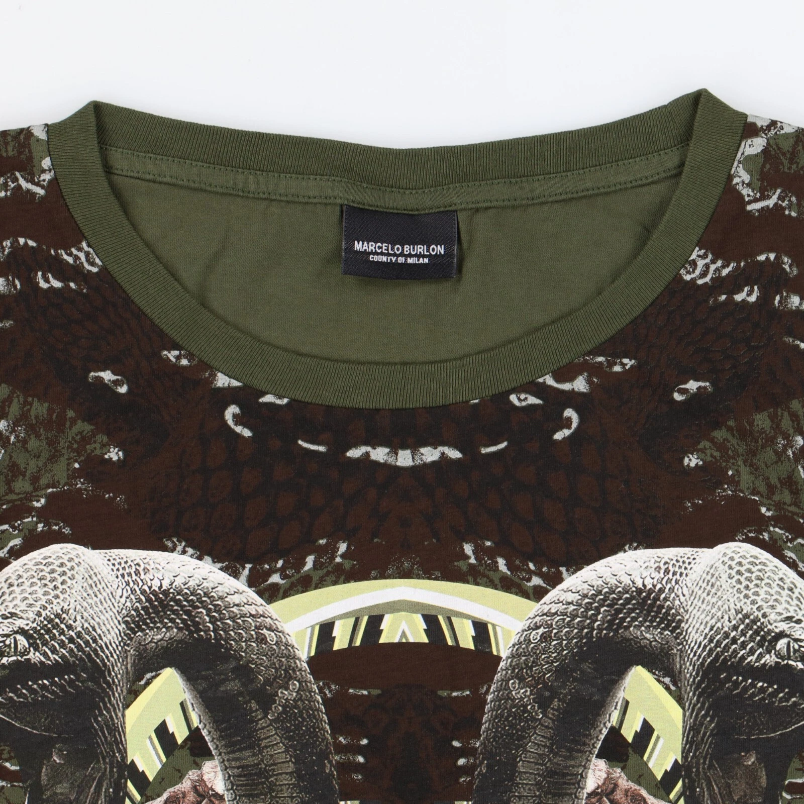 T shirt mimetica Marcelo Burlon Cardenas Viper teschio   taglia XXS vestibilità rilassata FW16