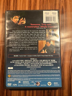 Heat DVD Al Pacino Robert De Niro Val Kilmer Jon Voight Tom