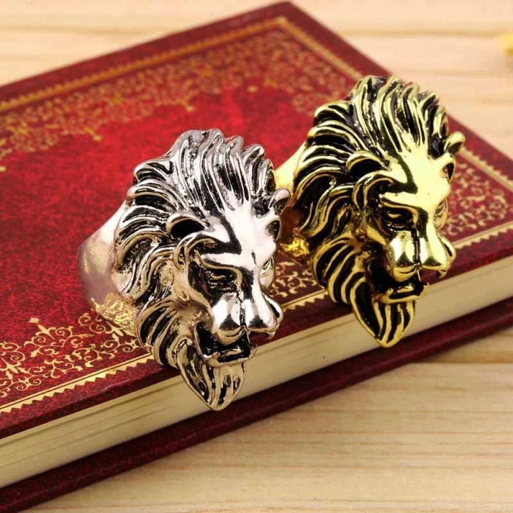 Lion face ring silver online